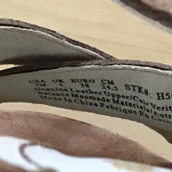 HUSH Puppies brown suede heeled sling back sandals wedges comfy stylish size 7 - Picture 9 of 15